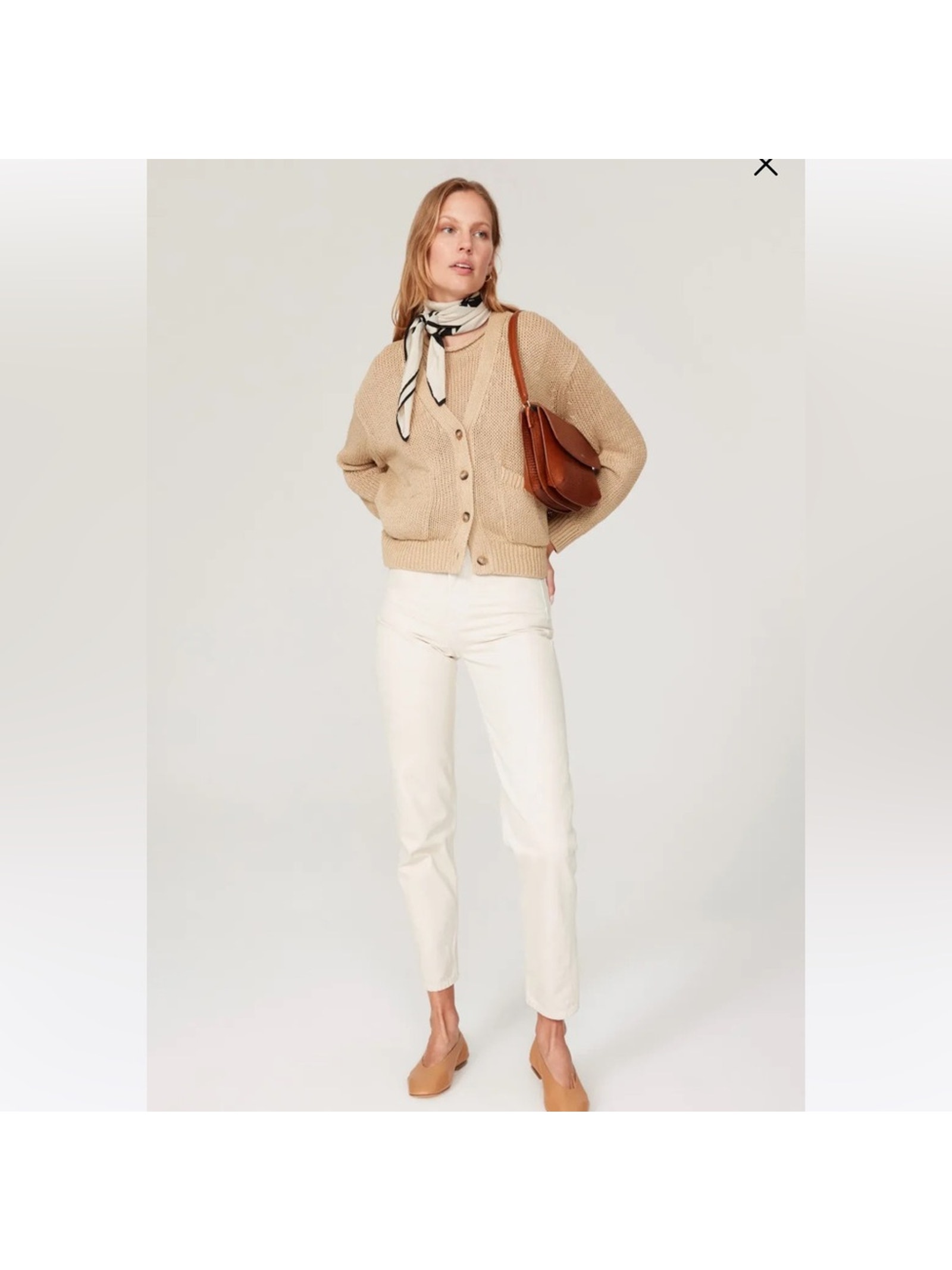 Polo Ralph Lauren Linen Cardigan Medium Tan